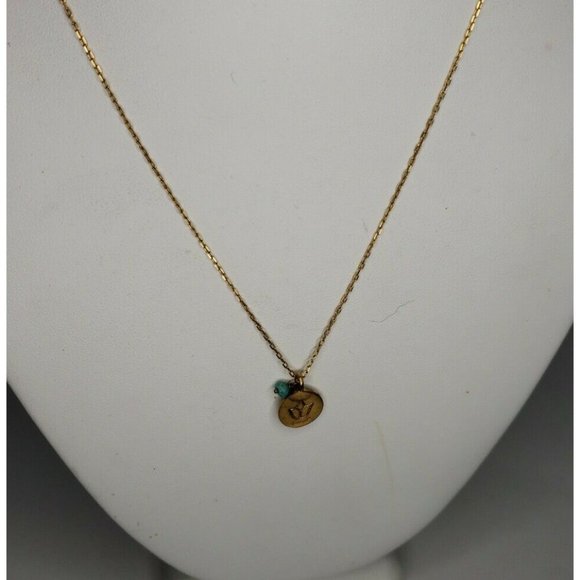 Necklace Gold Plated Satya Pendant 18" - Picture 2 of 12